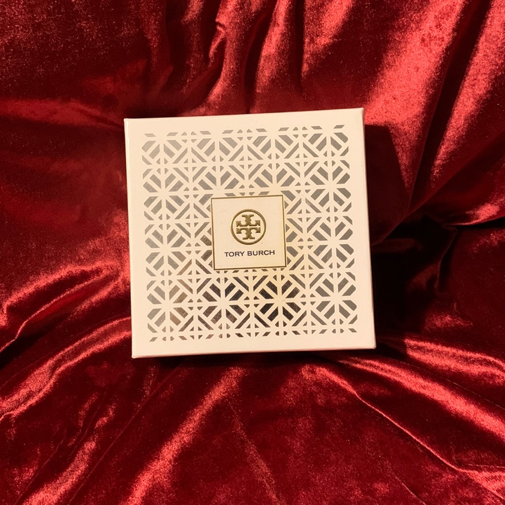 Tory Burch gift box:  7”X7”X1 3/4”